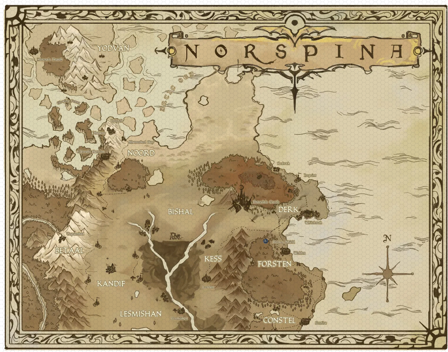Norspine Hex Map